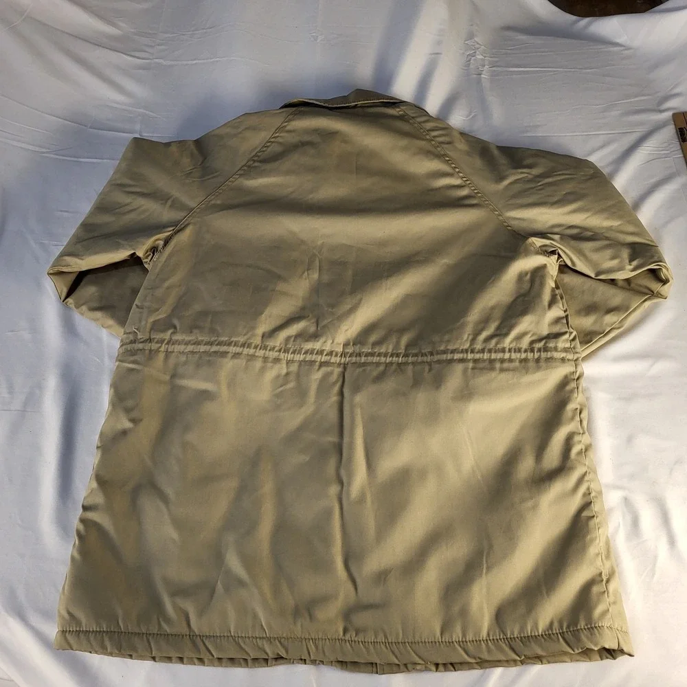 NWT Vtg KENT Seed Jacket Mens L Tan/Brown Faux Fur Lining Made In USA